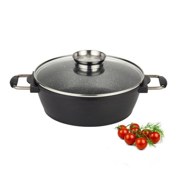 ELO SILONCAST Brytfanna 28 cm z pokrywką / 4,0 L / aluminium / indukcja