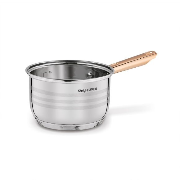 KönigHOFFER BARI ROSE GOLD Komplet garnków ze stali nierdzewnej 12 elementów / indukcja