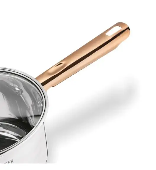 KönigHOFFER BARI ROSE GOLD Komplet garnków ze stali nierdzewnej 12 elementów / indukcja