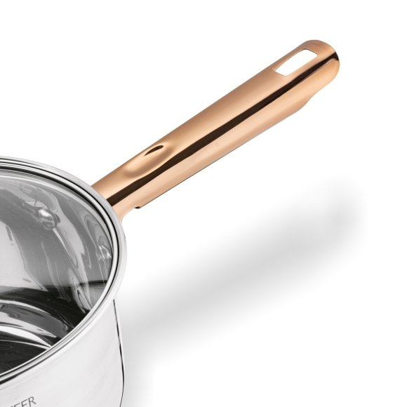KönigHOFFER BARI ROSE GOLD Komplet garnków ze stali nierdzewnej 12 elementów / indukcja