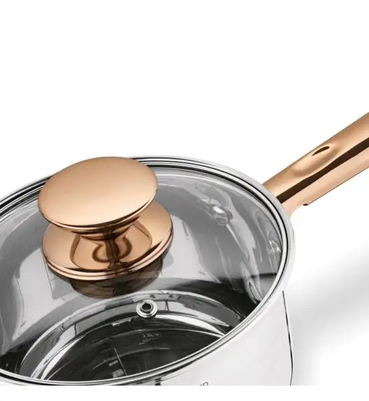 KönigHOFFER BARI ROSE GOLD Komplet garnków ze stali nierdzewnej 12 elementów / indukcja