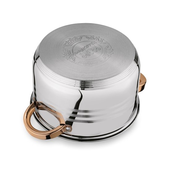 KönigHOFFER BARI ROSE GOLD Komplet garnków ze stali nierdzewnej 12 elementów / indukcja