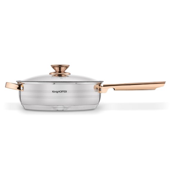 KönigHOFFER BARI ROSE GOLD Komplet garnków ze stali nierdzewnej 12 elementów / indukcja