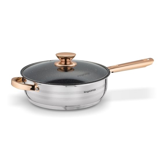 KönigHOFFER BARI ROSE GOLD Komplet garnków ze stali nierdzewnej 12 elementów / indukcja