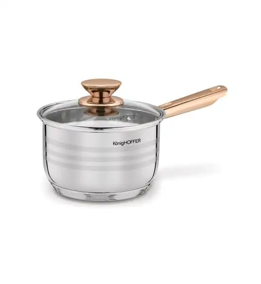 KönigHOFFER BARI ROSE GOLD Komplet garnków ze stali nierdzewnej 12 elementów / indukcja