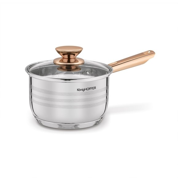 KönigHOFFER BARI ROSE GOLD Komplet garnków ze stali nierdzewnej 12 elementów / indukcja