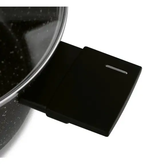 KONIGHOFFER BRAZOS Zestaw garnków marmurowych z pokrywkami 10 el / indukcja / czarny nakrapiany