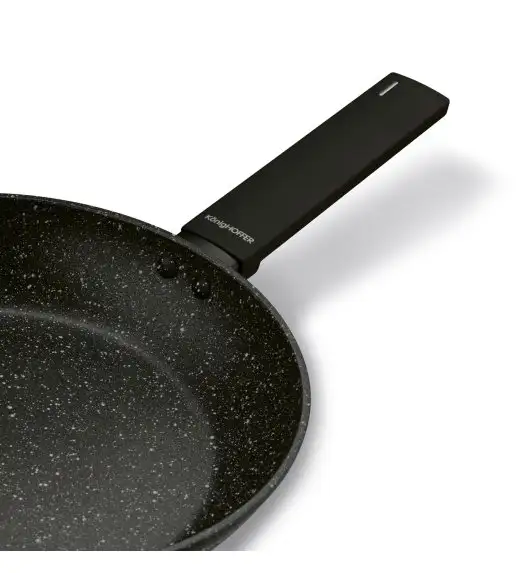 KONIGHOFFER BRAZOS Zestaw garnków marmurowych z pokrywkami 10 el / indukcja / czarny nakrapiany