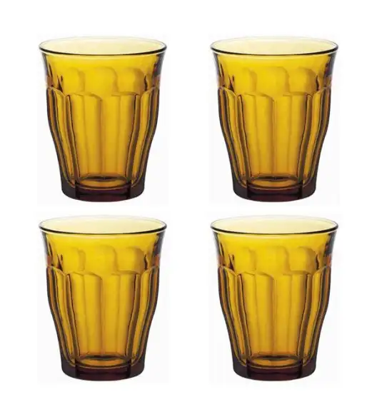 DURALEX PICA Zestaw 4 szklanek 360 ml / żółte / szkło hartowane