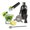EXCELLENT HOUSEWARE Zestaw barmański 5 elementów / stal nierdzewna