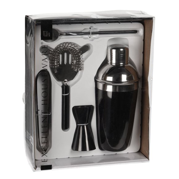 EXCELLENT HOUSEWARE Zestaw barmański 5 elementów / stal nierdzewna