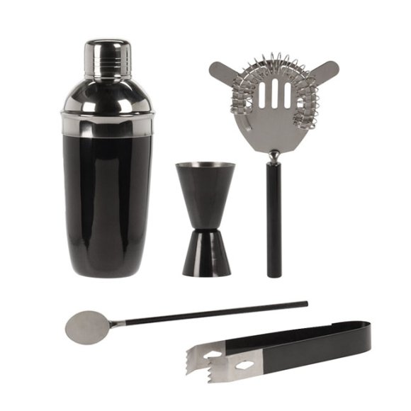 EXCELLENT HOUSEWARE Zestaw barmański 5 elementów / stal nierdzewna