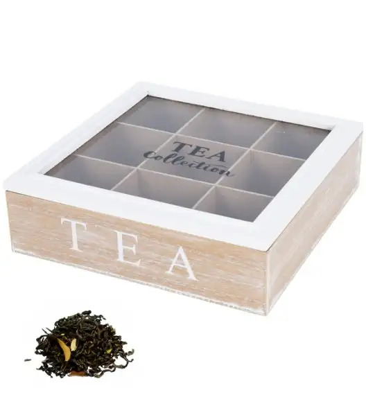 EXCELLENT HOUSEWARE Pudełko do przechowywania herbaty / 9 przegródek