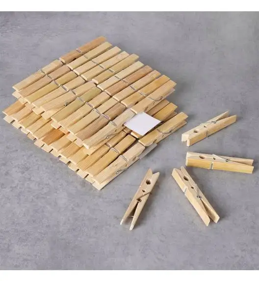 EXCELLENT HOUSEWARE LUX Klamerki bambusowe do prania 48 szt.