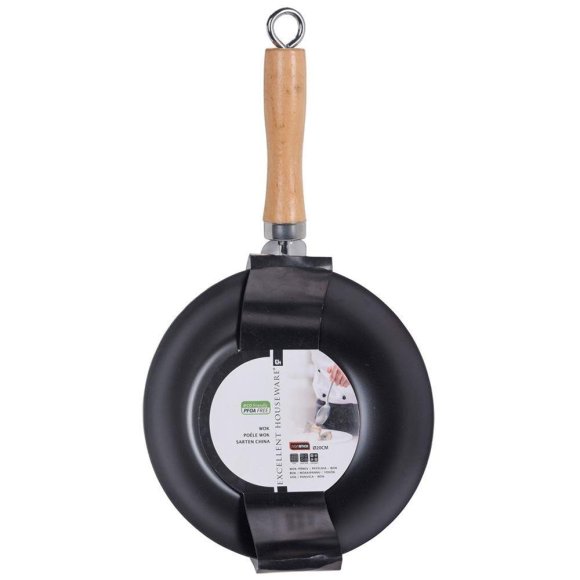 EXCELLENT HOUSEWARE Wok 20 cm / stal węglowa