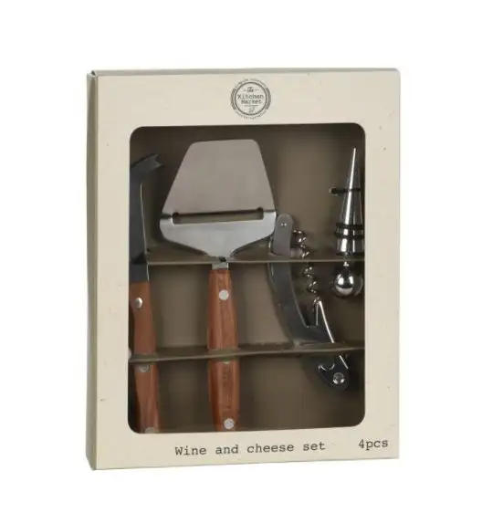 EXCELLENT HOUSEWARE Zestaw 4 elementowy do wina i serów