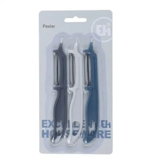 EXCELLENT HOUSEWARE Zestaw 3 skrobaków do warzyw / pionowe