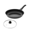 GERLACH FIRST Patelnia 28 cm + pokrywka uniwersalna szklana 28 cm | dwuwarstwowa powłoka ceramiczna 