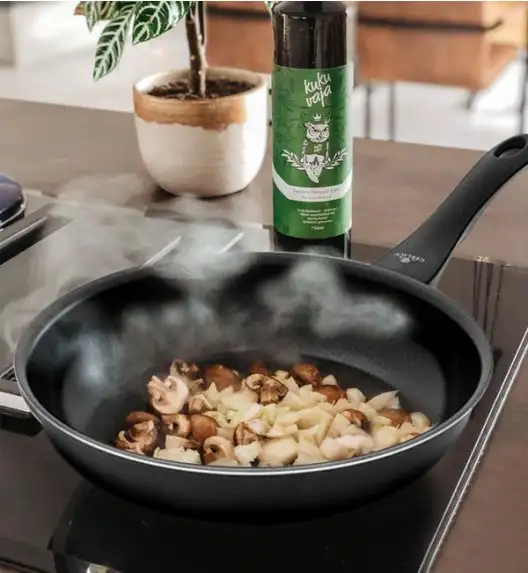 GERLACH FIRST Komplet patelni 20, 28 cm / dwuwarstwowa powłoka ceramiczna  + pokrywki uniwersalne 20, 28 cm 