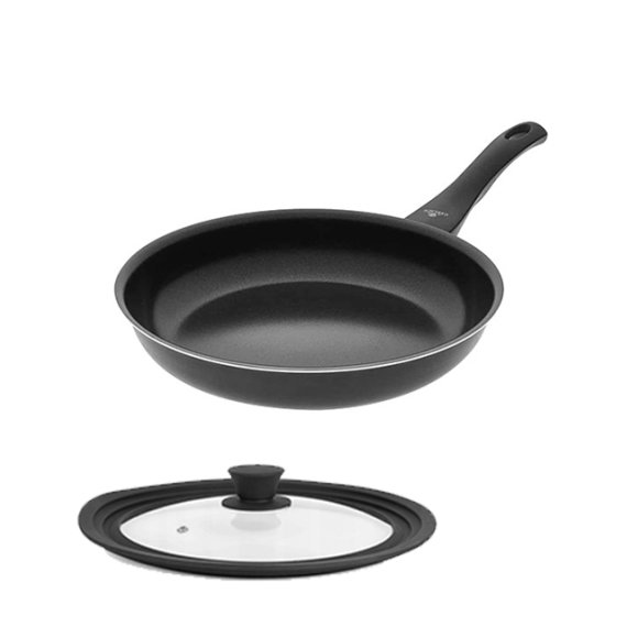 GERLACH FIRST Patelnia 20 cm / dwuwarstwowa powłoka ceramiczna + pokrywka uniwersalna silikonowa 