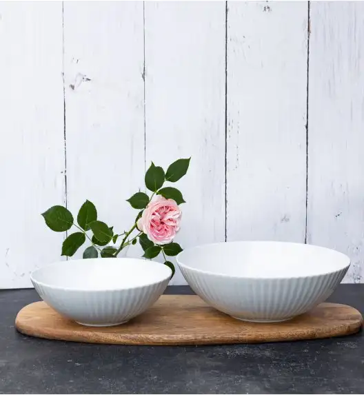 LUBIANA DAISY Salaterka 13 cm | biała porcelana | luz