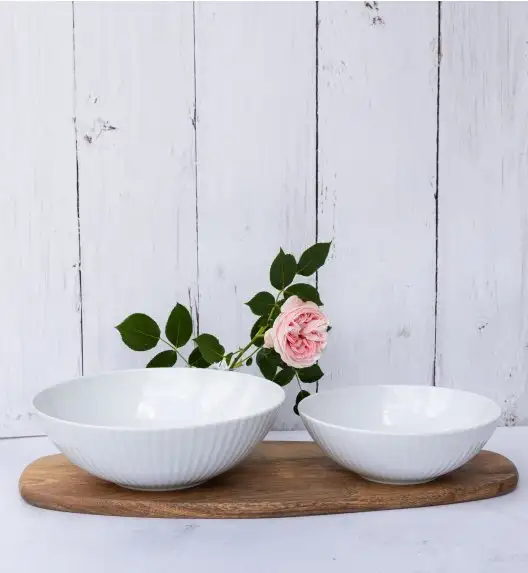 LUBIANA DAISY Salaterka 17 cm | biała porcelana | luz