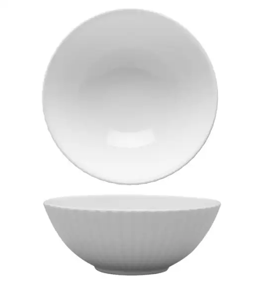 LUBIANA DAISY Salaterka 17 cm | biała porcelana | luz