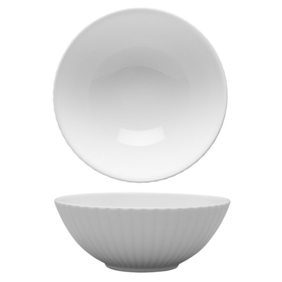 LUBIANA DAISY Salaterka 17 cm | biała porcelana | luz