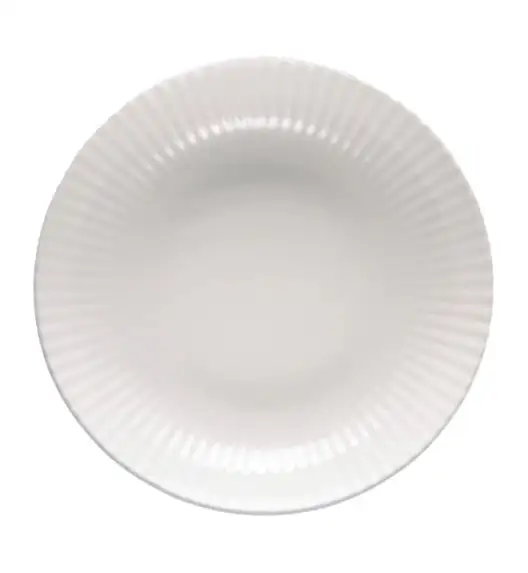 LUBIANA DAISY Talerz obiadowy głęboki 22 cm | biała porcelana | luz