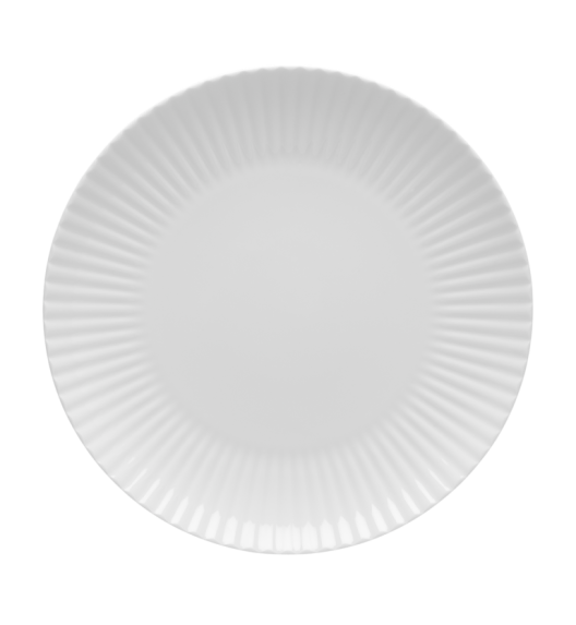 LUBIANA DAISY 12x Talerz obiadowy płytki 27 cm | 12 el dla 12 os | biała porcelana