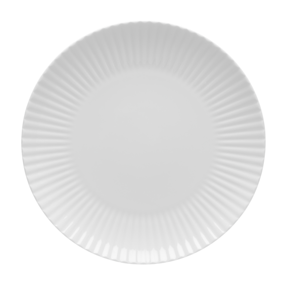 LUBIANA DAISY 12x Talerz obiadowy płytki 27 cm | 12 el dla 12 os | biała porcelana