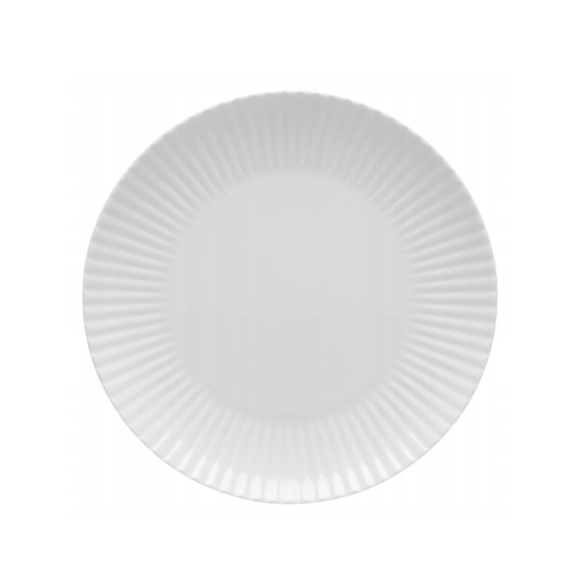 LUBIANA DAISY 6x Talerz obiadowy płytki 24 cm | 6 el dla 6 os | biała porcelana