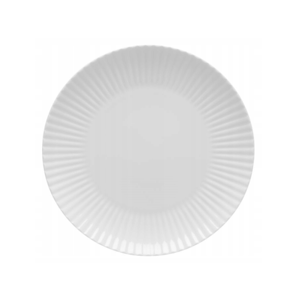 LUBIANA DAISY 6x Talerz deserowy płytki 20,5 cm | 6 el dla 6 os | biała porcelana