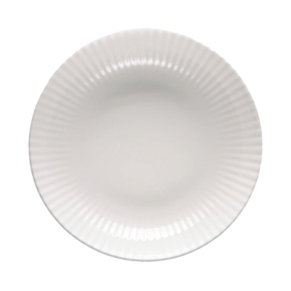 LUBIANA DAISY 6x Talerz obiadowy głęboki 22 cm | 6 el dla 6 os | biała porcelana