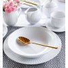 LUBIANA DAISY 12x Talerz obiadowy głęboki 22 cm | 12 el dla 12 os | biała porcelana