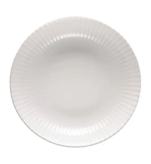 LUBIANA DAISY 12x Talerz obiadowy głęboki 22 cm | 12 el dla 12 os | biała porcelana