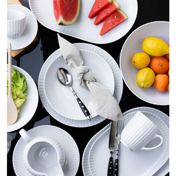 LUBIANA DAISY Serwis obiadowo - kawowy 6 osób / 34 elementy | biała porcelana