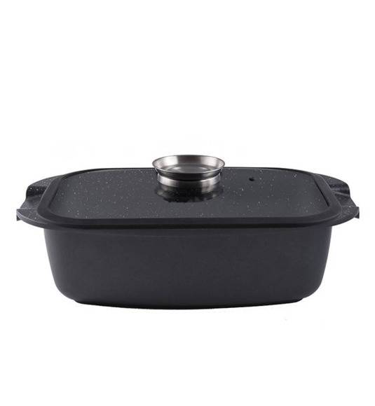 GERLACH BRAVA Komplet Garnki z pokrywkami 8 el + Brytfanna 32 cm z pokrywką Gerlach Granitex / powłoka ILAG Granitec®