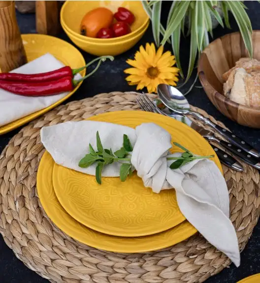 LUBIANA ORIENTAL | KY ŻÓŁTY | Serwis obiadowy 6/18 el | porcelana