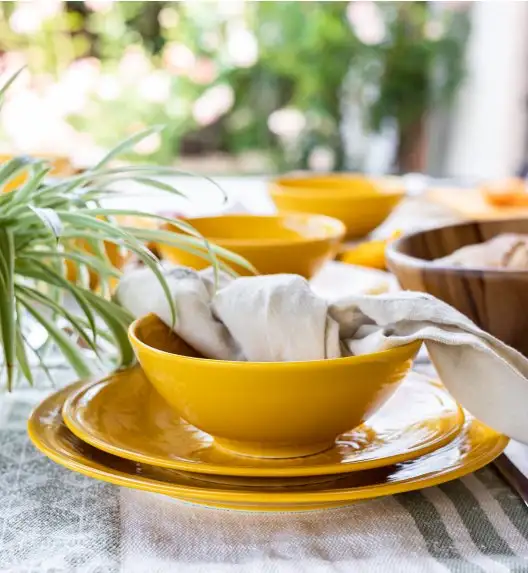 LUBIANA ORIENTAL | KY ŻÓŁTY | Serwis obiadowy 6/18 el | porcelana