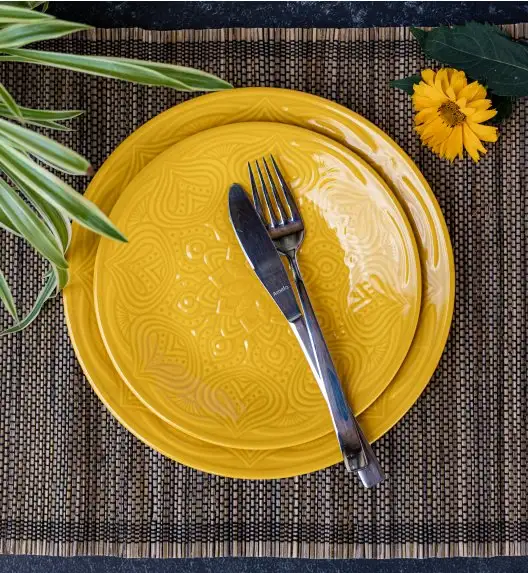 LUBIANA ORIENTAL | KY ŻÓŁTY | Serwis obiadowy 6/18 el | porcelana