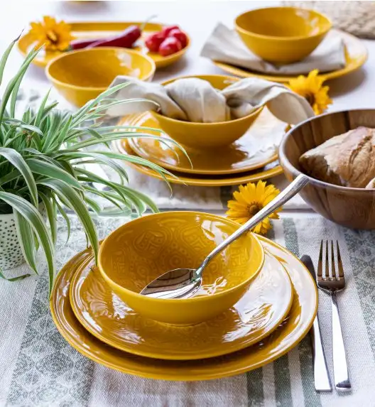 LUBIANA ORIENTAL | KY ŻÓŁTY | Serwis obiadowy 12/36 el | porcelana