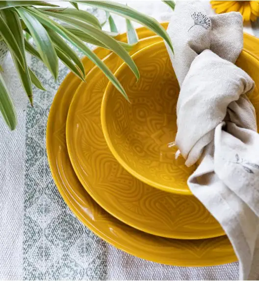 LUBIANA ORIENTAL | KY ŻÓŁTY | Serwis obiadowy 12/36 el | porcelana