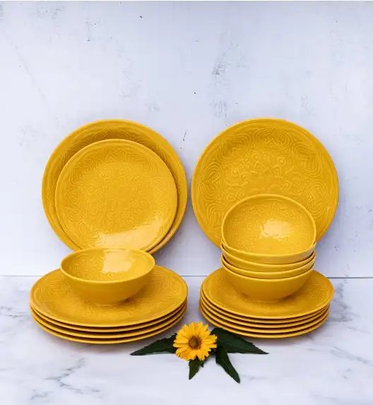 LUBIANA ORIENTAL | KY ŻÓŁTY | Serwis obiadowy 12/36 el | porcelana