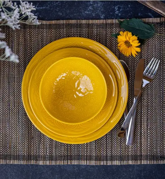 LUBIANA ORIENTAL | KY ŻÓŁTY | Serwis obiadowy 12/36 el | porcelana