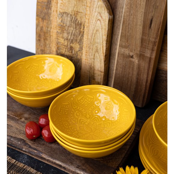 LUBIANA ORIENTAL | KY ŻÓŁTY | Serwis obiadowy 18/54 el | porcelana