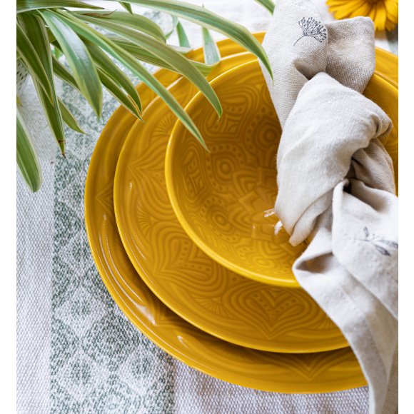 LUBIANA ORIENTAL | KY ŻÓŁTY | Serwis obiadowy 18/54 el | porcelana