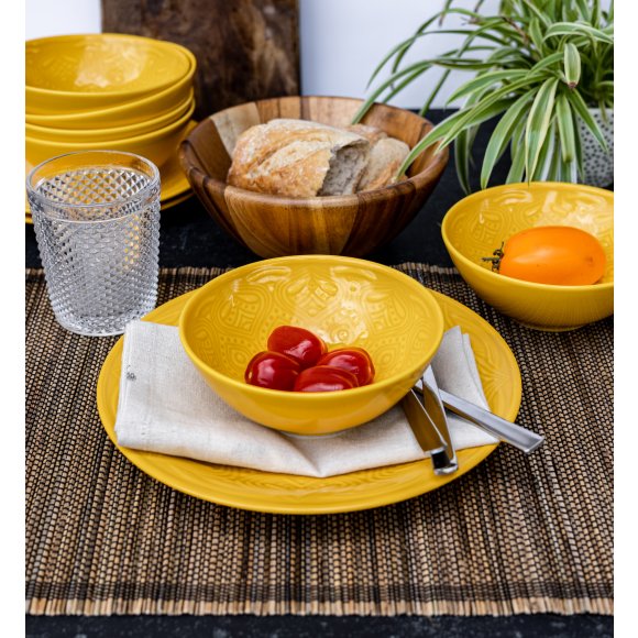 LUBIANA ORIENTAL | KY ŻÓŁTY | Serwis obiadowy 18/54 el | porcelana