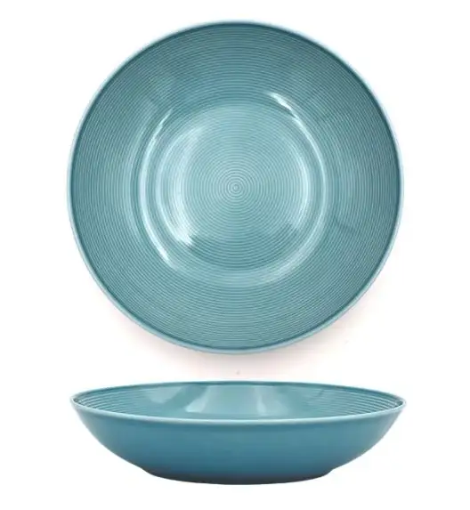LUBIANA ETO MODERN K6 Talerz głęboki 22 cm | luz | niebieski | porcelana ręcznie malowana