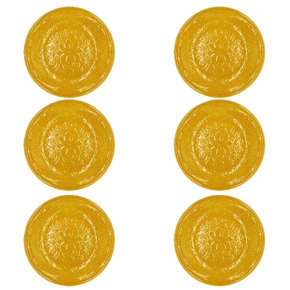 LUBIANA ORIENTAL | KY ŻÓŁTY | Talerz obiadowy 25 cm - 6 SZT. | porcelana luz 
